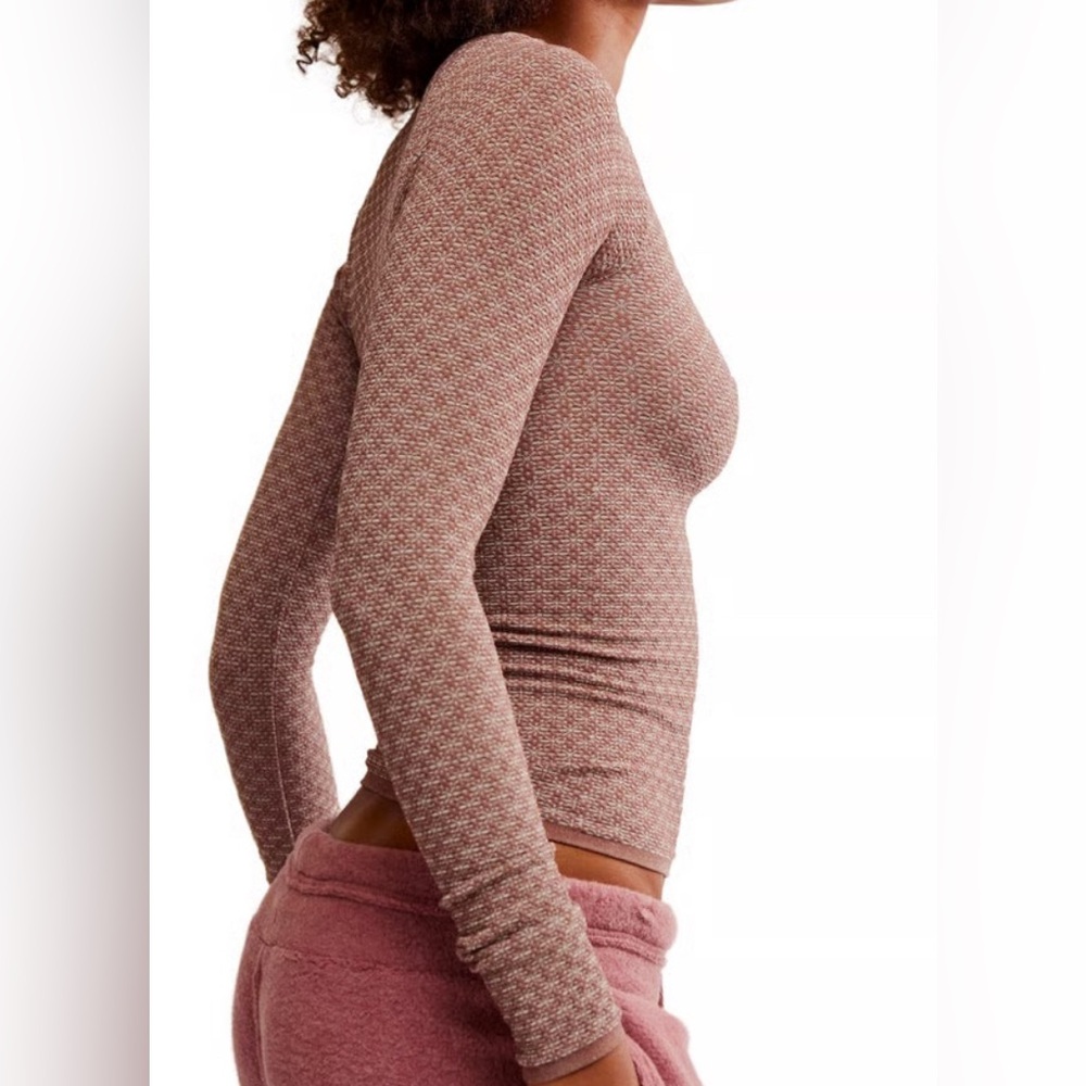 Free People Intimately Love Letter LS in Shaved Chocolate - Picture 2 of 5